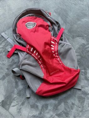 OSPREY Red and Gray Daylite Lightweight Backpack 13L